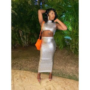 Custom made Kimi Kouture skirt and bodysuit set